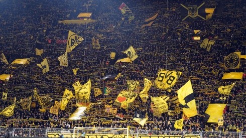 La hinchada de Borussia, reconocida como una de las más fieles del mundo fútbol.