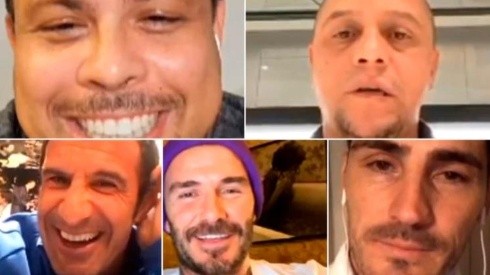 Ronaldo, Roberto Carlos, Luis Figo, David Beckham e Iker Casillas tuvieron una reunión virtual.