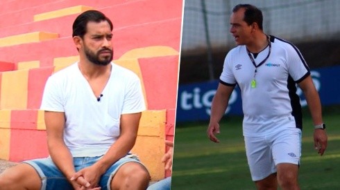 "Pescadito" Ruiz y "Tanque" Pezzarossi, ambos exjugadores que llegaron a la Selección