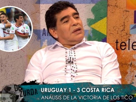 Los elogios de Diego Maradona tras la victoria de Costa Rica ante Uruguay en Brasil 2014