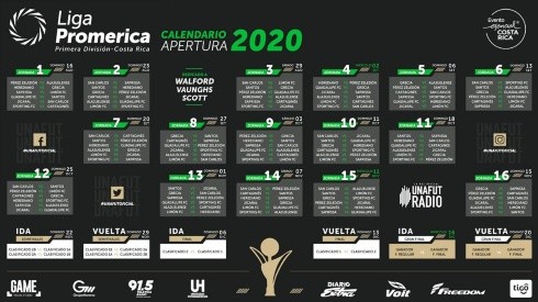 El calendario del Apertura 2020