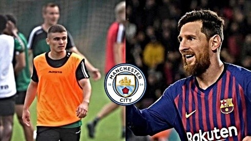 Lionel Messi y Manfred Ungled