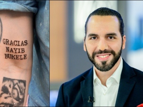 Hondureño se hace tatuaje en agradecimiento para de Nayib Bukele