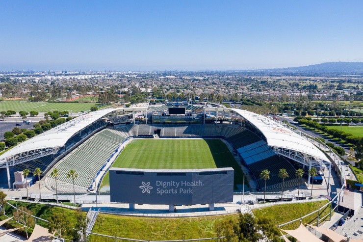 El Dignity Health Sports Park visto desde arriba. Es el estadio de Los Angeles Galaxy de la MLS (Fuente:Dignity Health Sports Park)