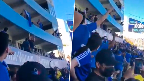 Aficionados de El Salvador roban bandera de Honduras [VIDEO]