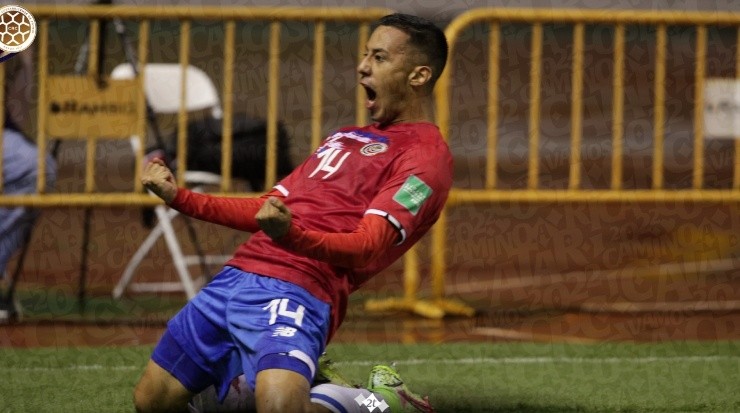 Jimmy Marín celebrando gol ante Jamaica (Fedefut Oficial)