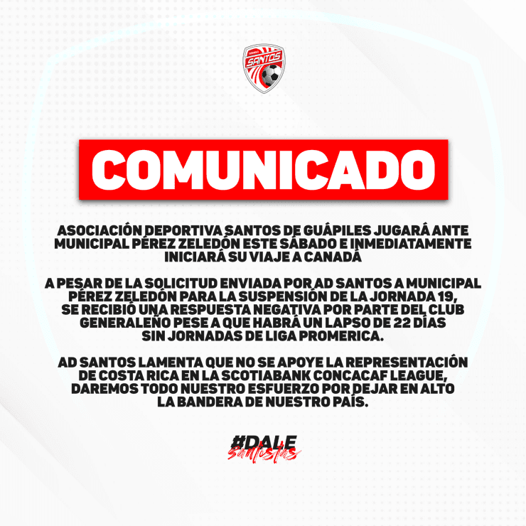 Comunicado del Santos (Santos Oficial)