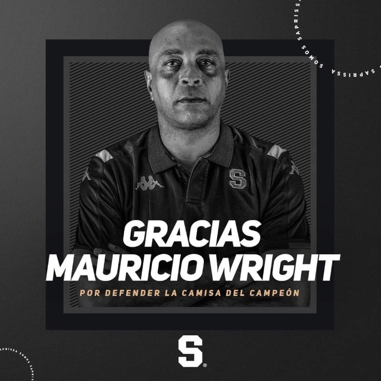 Mauricio Wright fue despedido del Saprissa este martes (Saprissa Oficial)