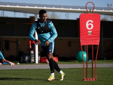 Yoel Bárcenas volvió a entrenarse con Leganés tras su lesión