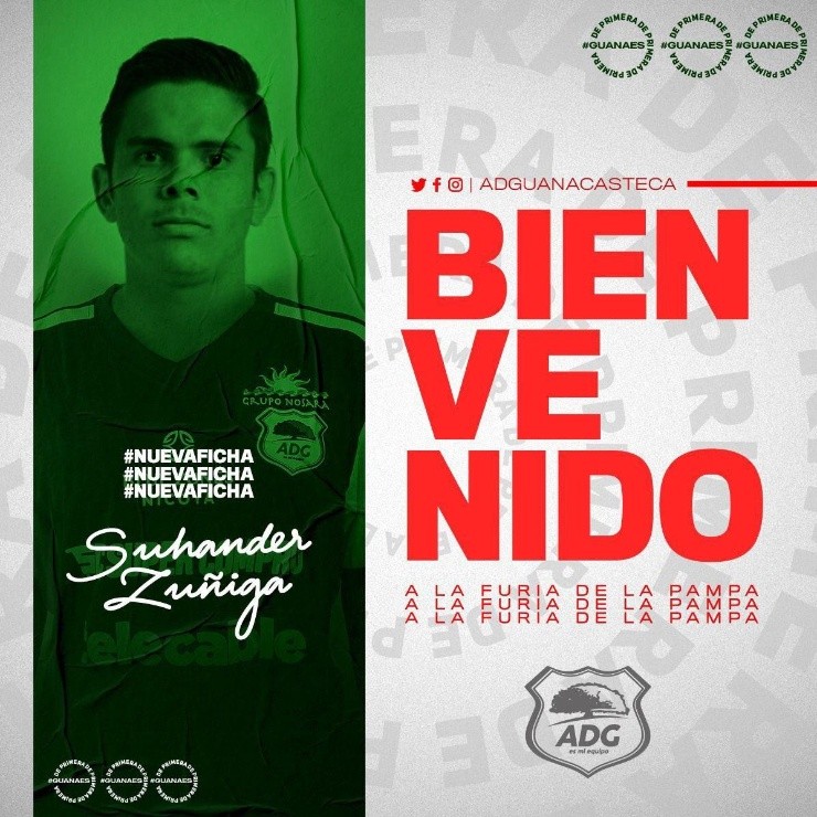 Zúñiga llegó al club pampero procedente de Herediano (Guanacasteca)