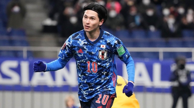 Minamino juega en el Liverpool y fue el goleador de Japón en las Eliminatorias. (Getty Images)