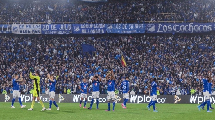 Así agradeció el equipo de Millonarios a su afición tras la victoria (Millonarios Oficial)