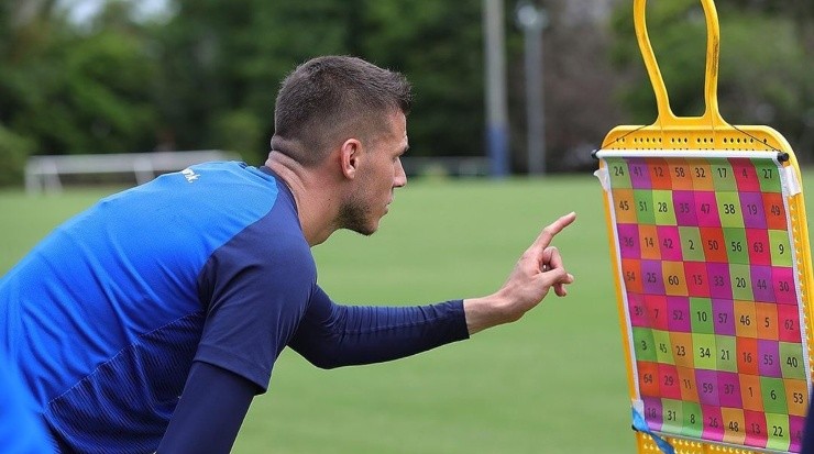 Juan Pablo Vargas en los entrenamientos con La Sele (Fedefut CRC)