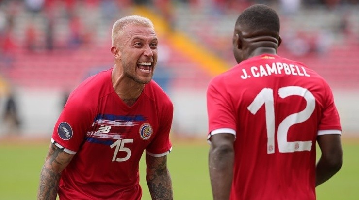 Francisco Calvo y Joel Campbell, anotadores de los goles ante Martinica (Fedefut CR)