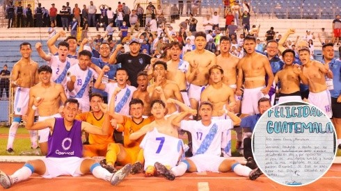 Selección Sub-20 de Guatemala recibe conmovedora carta tras clasificación al Mundial