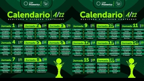 Definido el calendario del Apertura 2022