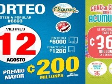 ◉ Chances de Costa Rica: números ganadores de HOY, viernes 12 de agosto