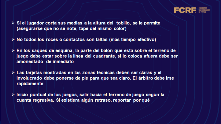 Nuevas directrices arbitrales (Fedefut CRC)