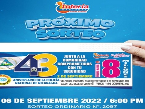 ◉ Lotería Nica, martes 6 de septiembre: sorteo y números ganadores
