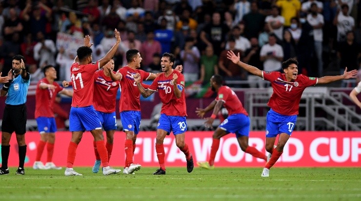Momento de la clasificación de Costa Rica al mundial de Qatar (Getty)