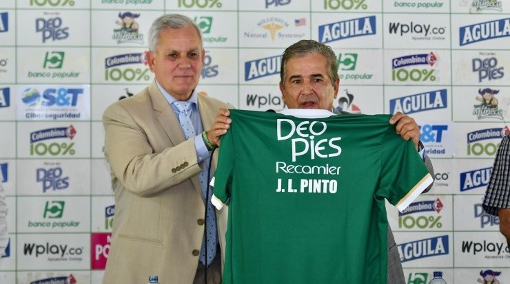 Jorge Luis Pinto fue presentado oficialmente el 4 de octubre y en su primer partido logró el triunfo (Dep Cali)