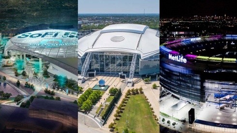 Los tres estadios que desde ya se pelean albergar la final del Mundial 2026 en Estados Unidos.