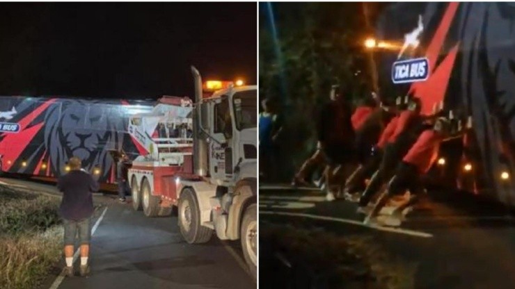 El bus de Alajuelense sufre un horrible estreno [VIDEO]