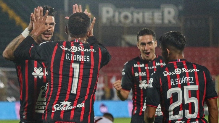 Celebración manuda tras el gol de Gabriel Torres (LDA Oficial)