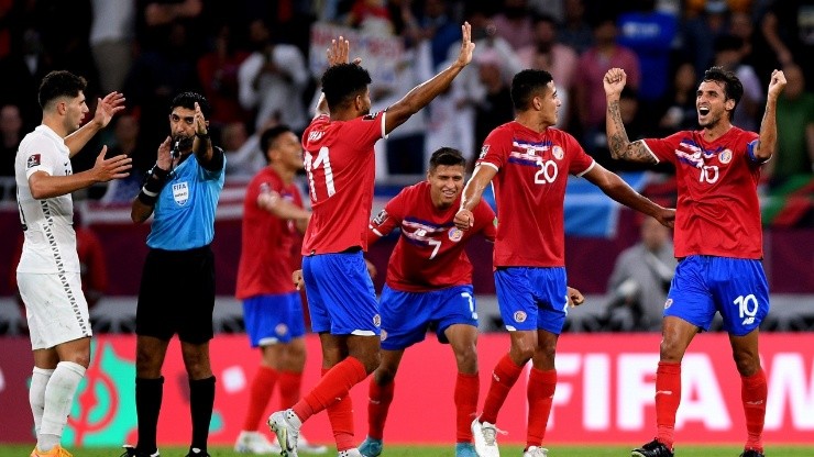 Costa Rica celebró la clasificación a Qatar ante Nueva Zelanda (Getty)