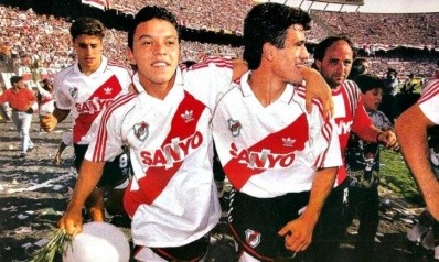 Marcelo Gallardo junto a Ariel Ortega en River (Foto: Pasión Monumental)