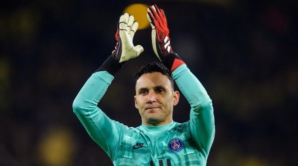 DORTMUND, GERMANY - FEBRUARY 18: Keylor Navas of Paris reacgts after the UEFA Champions League round of 16 first leg match between Borussia Dortmund and Paris Saint-Germain at Signal Iduna Park on February 18, 2020 in Dortmund, Germany. (Photo by Jörg Schüler/Getty Images)-Not Released (NR)