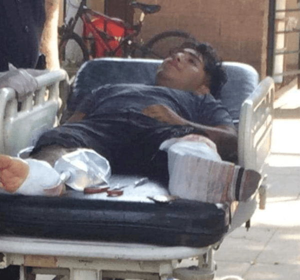 Alfredo Isaac Canesa Flores, tras el lamentable hecho.