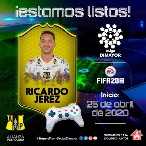 Montaje promocional de Alianza Petrolera con Ricardo Jerez