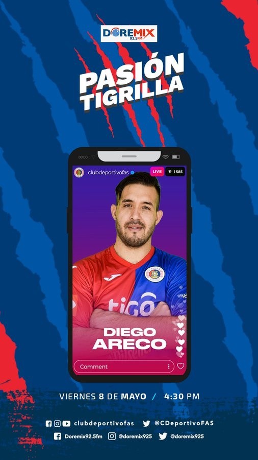 El anuncio del vivo de Instagram que sirvió de presentación.