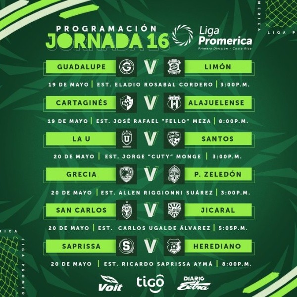 Así se jugará la jornada de reinicio en Costa Rica