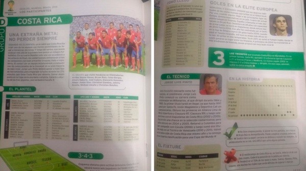 El apartado que El Gráfico le dedicó a Costa Rica