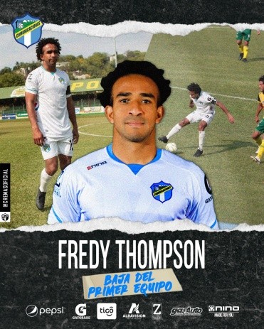 Fredy Thompson fue dado de baja del primer equipo, pero estará en Cremas B. @CremasOficial