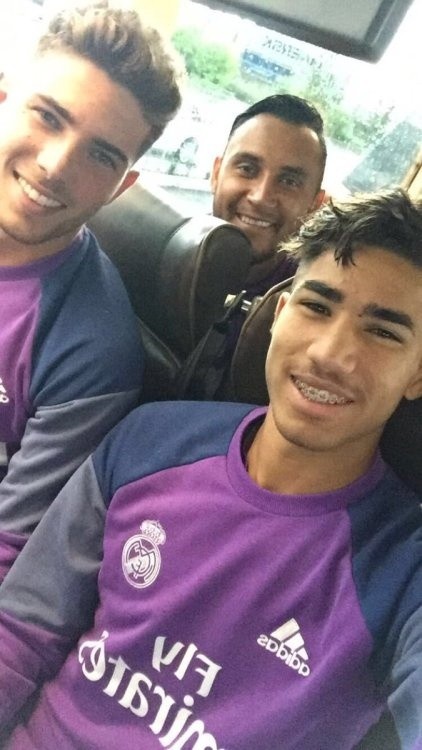 Keylor Navas y Achraf Hakimi en el Real Madrid