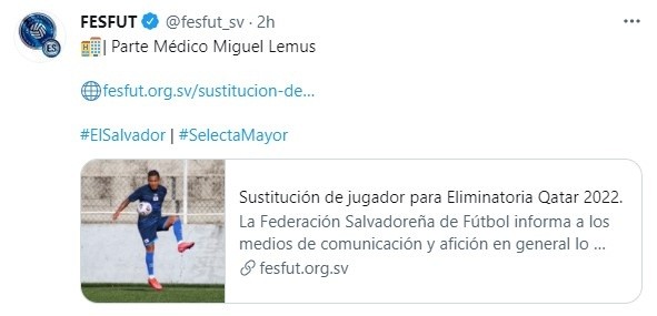 FESFUT anunciando la baja de Lemus
