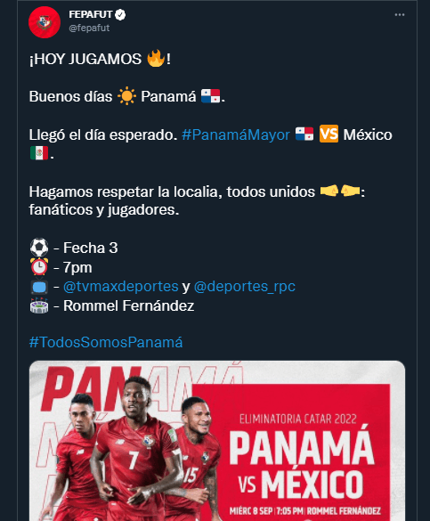 Selección de Panamá vs Selección de México / Fedefut