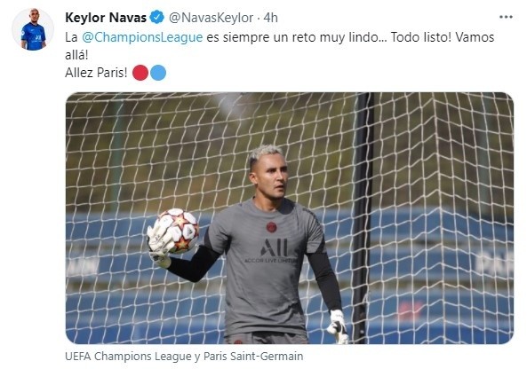 El mensaje de Keylor Navas en la previa del debut de PSG