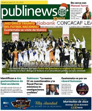 La portada de Publinews de este 15 de diciembre