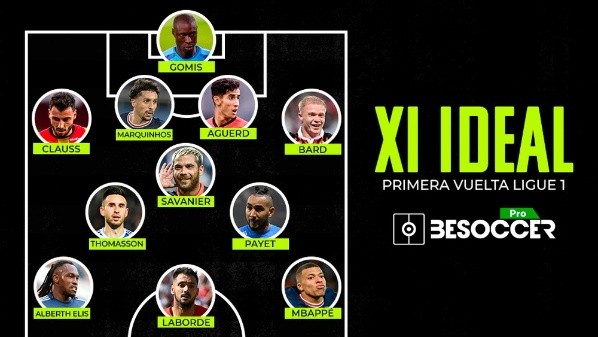El XI Ideal de la primera vuelta de la Ligue 1 según BeSoccer