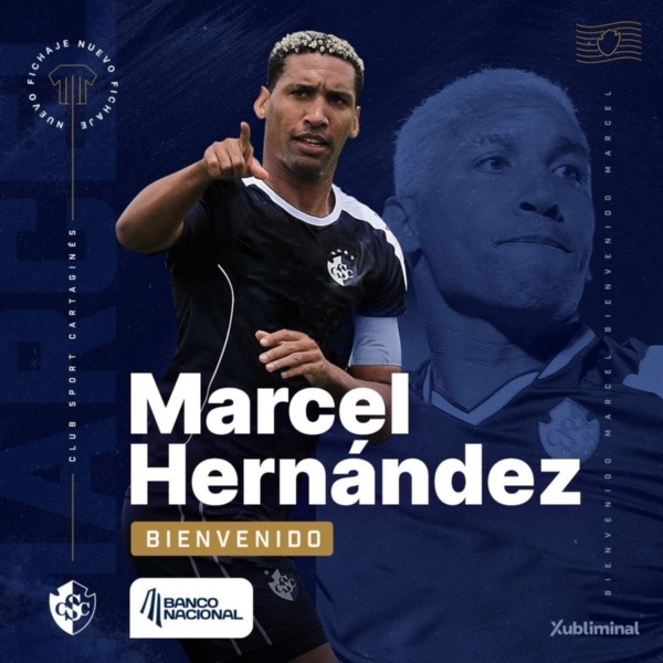 Marcel Hernández fue anunciado en el Cartaginés.