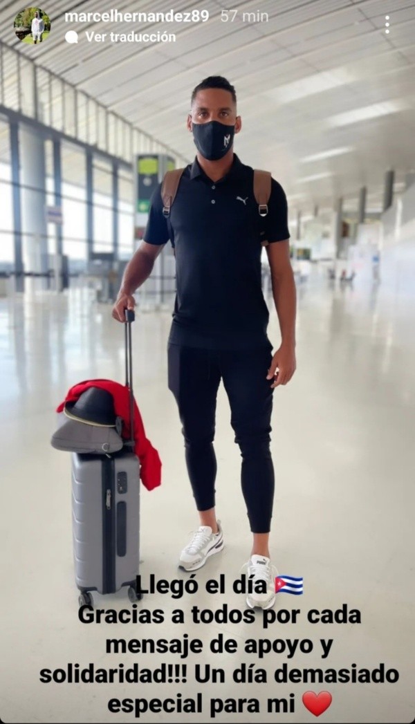 Mensaje de Marcel Hernández en sus redes sociales