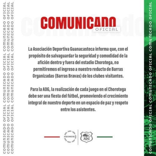 Comunicado oficial ADG (ADG Oficial)