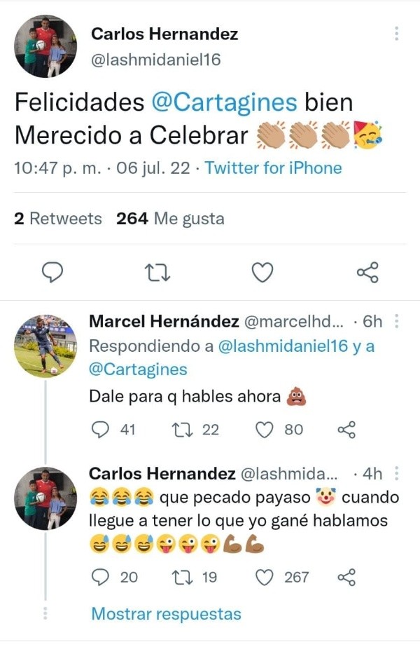 La polémica entre Carlos y Marcel.