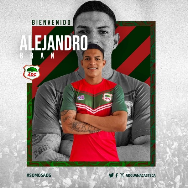 Alejandro Bran también llega a reforzar al conjunto Guanacasteco (ADG)