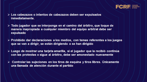 Nuevas directrices arbitrales (Fedefut CRC)