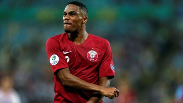 Almoez Ali con la Selección de Qatar / Getty